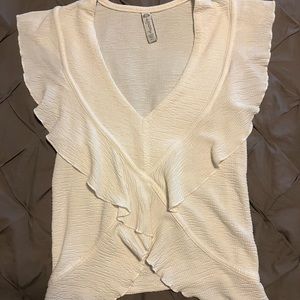 Ivory Ruffle Blouse